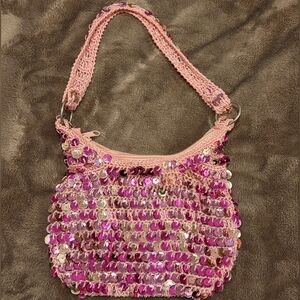 Kids Pink Sequin Shoulder Bag